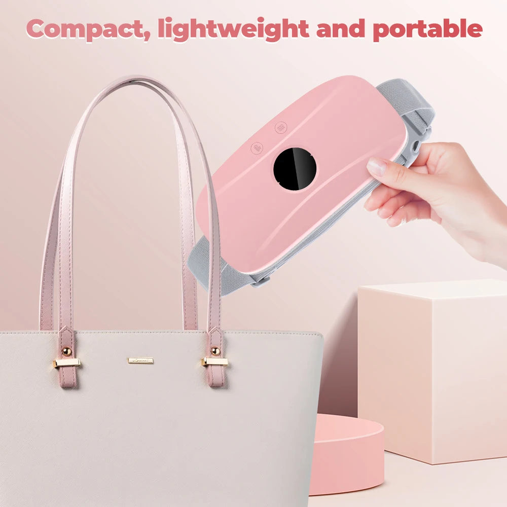 Menstrual Heating Belt 3 Gears Vibrating Electric Belly Massager Period Pain Relief Waist Stomach Abdominal Warming Belt Pad