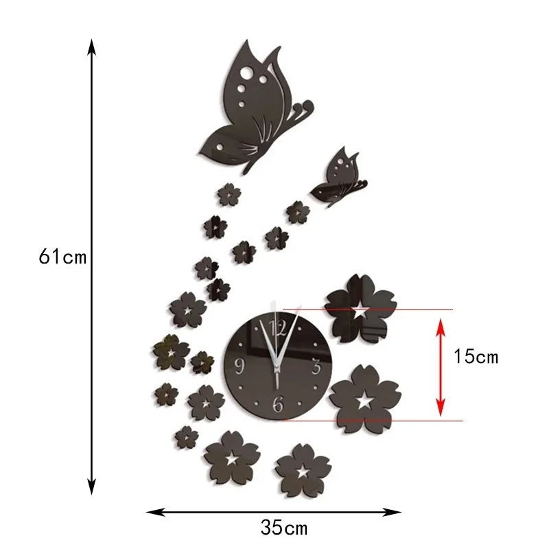 Hign Concerned OLZ0958 Spiegeluhr - 3D Acryl Ø45cm