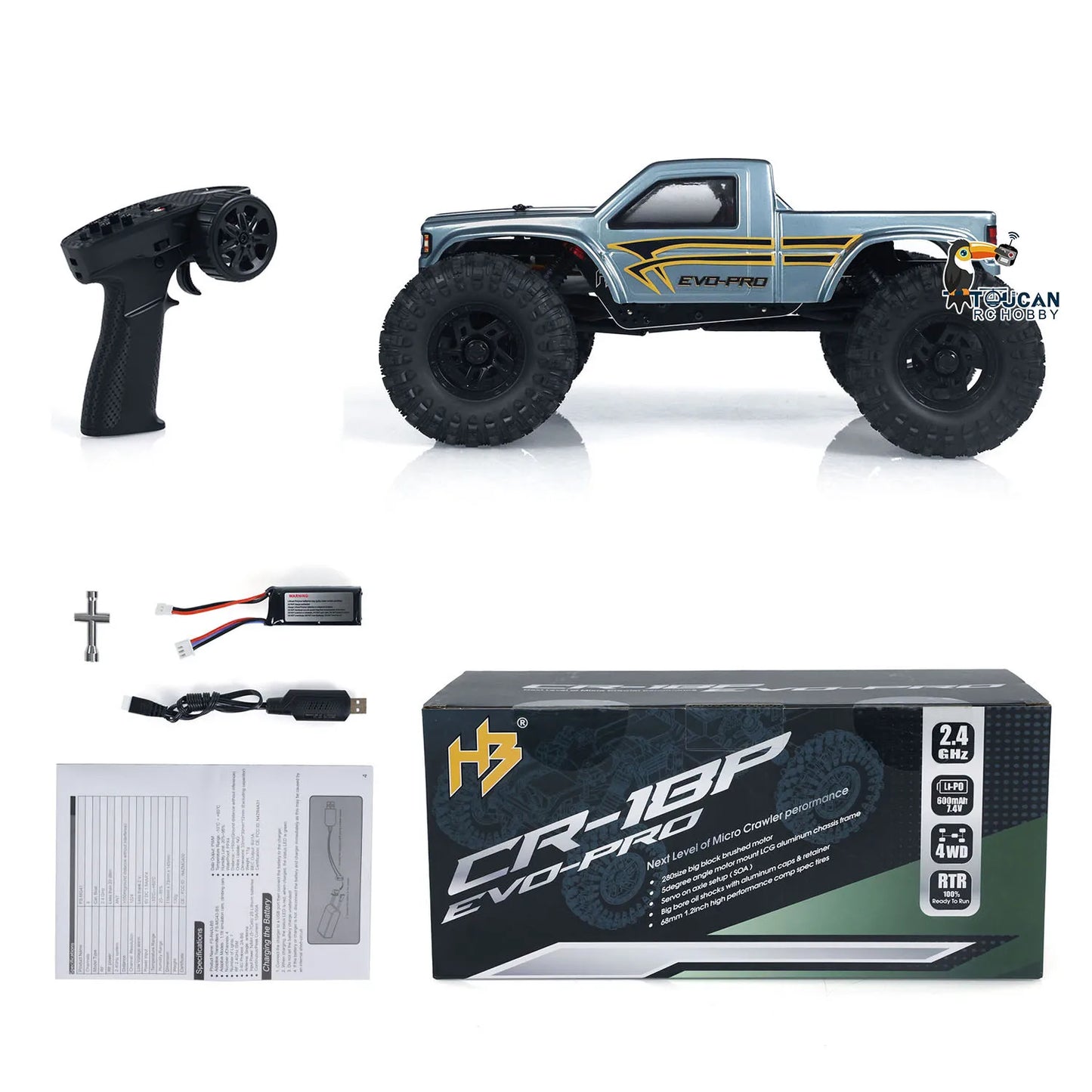 RC Rock Crawler 2025 - Mașină electrică de cățărat off-road 4x4 la scară 1/18 RTR