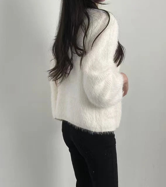 Fuyubetter V-Ausschnitt Strickjacke - Größe M, Gewicht 120–220 g/m²