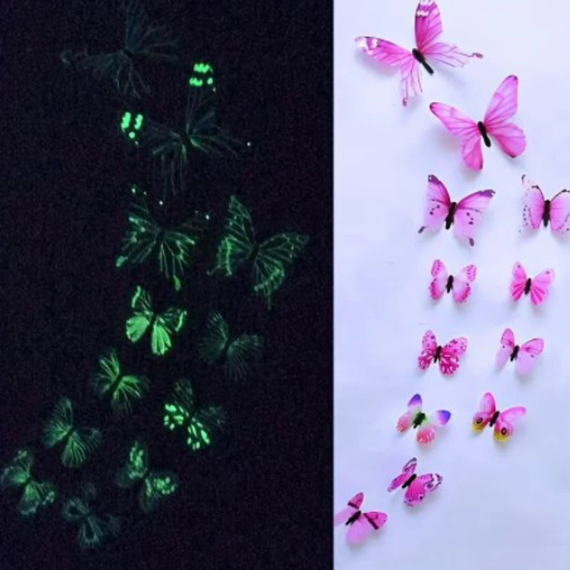 Choice Schmetterling Leuchtend - 12 Stück DIY 3D PVC