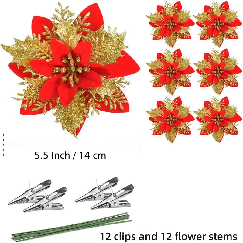 FestivaDecor DekoSet Weihnachtsdeko - 12/24/36 Kunststoff