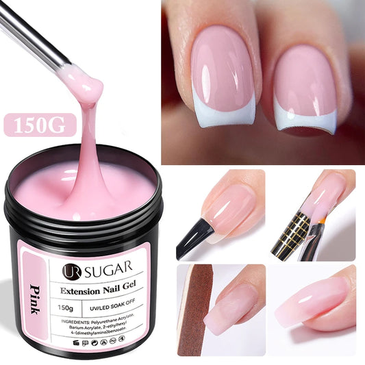 UR SUGAR 150g Transparent Nagel Extension Gel Gelee Weiß Licht Rosa Acryl Französisch Nagel Kunst UV LED Gel Semi Permanent Maniküre