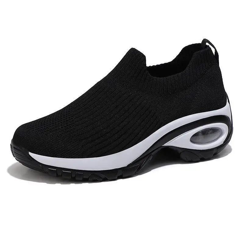YBQJOO Slip On Keil Sneaker Atmungsaktiv - Plateau 2cm EVA