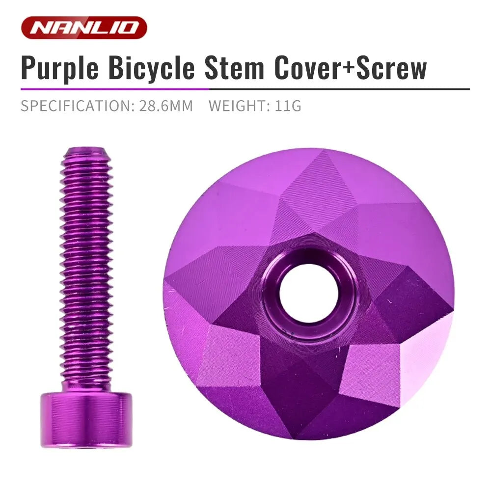 Fahrrad Steuersatz Kappe Gebrannt Blau MTB Rennrad Vorbau Steuersatz Top Kappe Abdeckung mit Schraube für 28.6mm Gabel Kopf Rohr Radfahren Zubehör