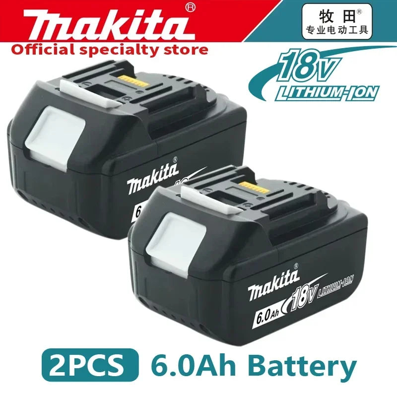 Makita 18V Battery, Rechargeable 6.0Ah Lithium Battery Replacing Makita 18V-BL1830, BL1840 BL1850 BL1860B BL1860 Tool Batteries