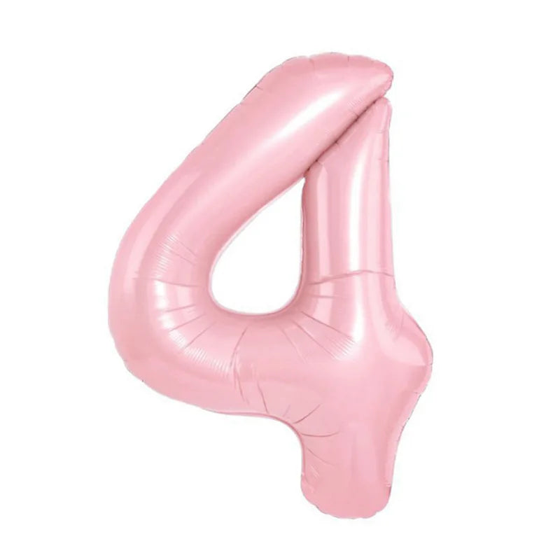 PartiesTour 32Inch Zahlenballon Rosa - Folie 81cm Groß