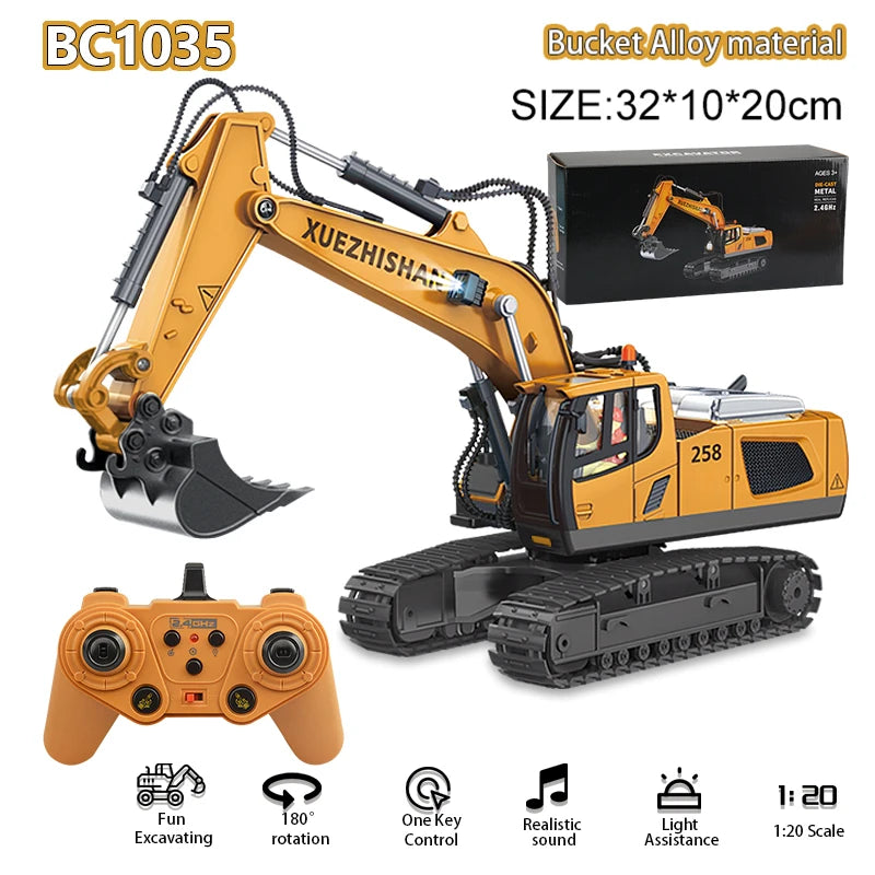 RC Car Children Toys Remote Control Car Toys For Boys Radio Control Excavator Dump Truck Bulldozer Electric car Kids Toys Gift