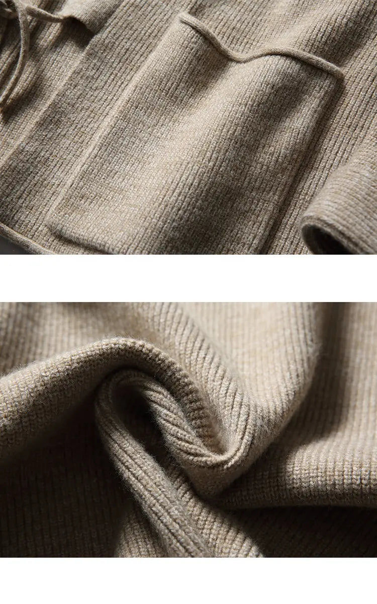 EMAIGICN MY1148 Gestrickter Kimono Cardigan - Größe M/L, Material Polyester/Viskose, Verschluss Ein-Knopf