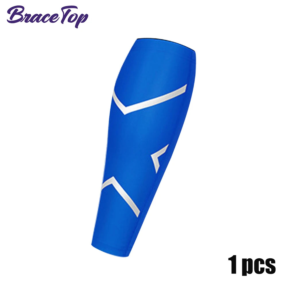 Wadenstütze 2025: BraceTop 1 PC Sports Calf Compression Sleeve Shin Splint - Support Guard Leg Protection Basketball Running Cycling Travel Collection
