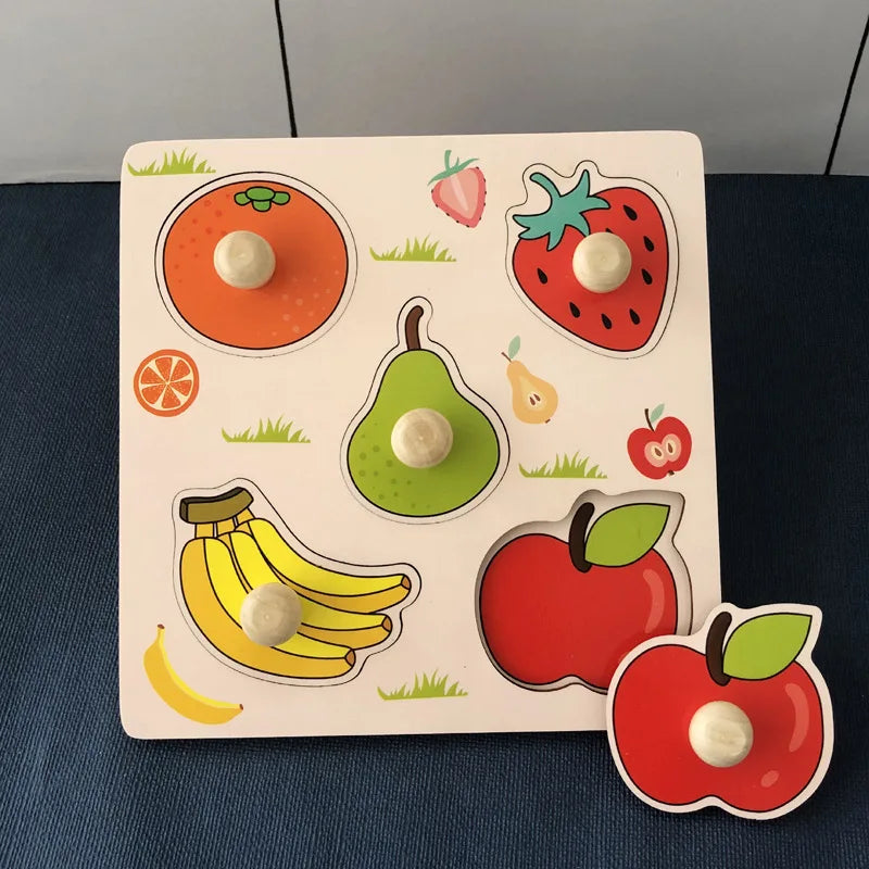Montessori Holzspielzeug 2025 - Lernspielzeug Puzzle Kinder 1-3 Jahre Back to School