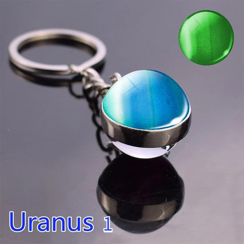 Schlüsselanhänger 2025: Solar-System Glow-Dark - Galaxy Nebula Collection