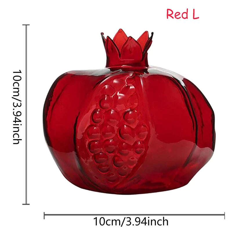 Pomegranate Glass Vase Home Decor Flower Vase Vase for Fruit Cachepot for Flowers Room Decoration Creativity Nordic Decoration