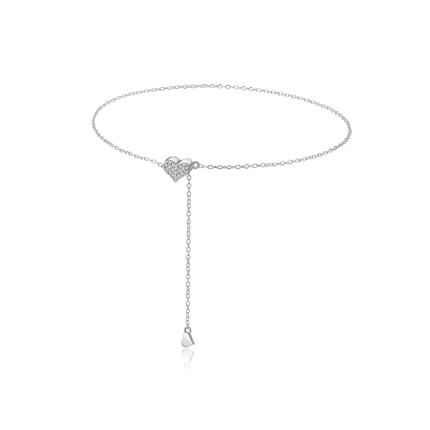 ANDYWEN 925 Sterling Silber Transformer Kette Herzanhänger Charme Halskette Choker vergrößerbar Frauen Luxusjewekry