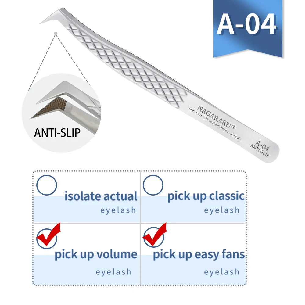 NAGARAKU Wimpernverlängerung Pinzette Makeup Edelstahl Wimpern 3D Präzise Clip