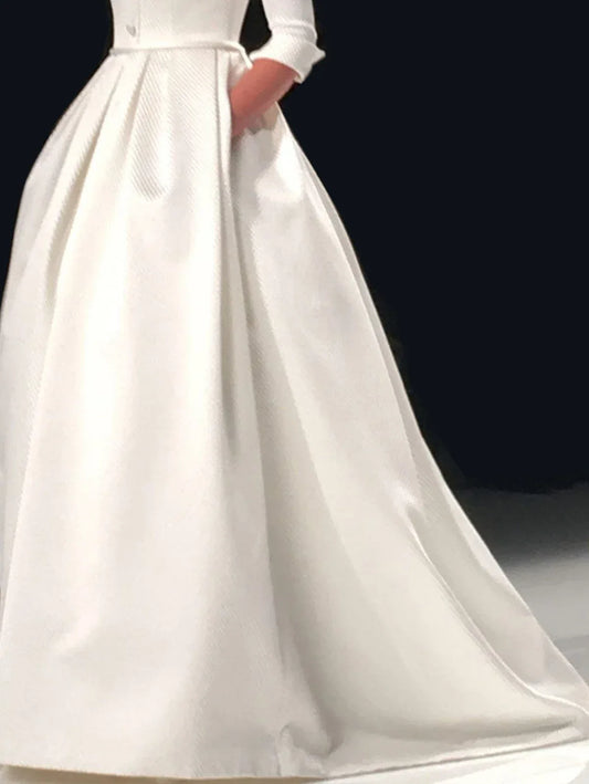 Elegant Dresses for Women Fashion Loose Fold Collar Long Sleeve Single Row Party Evening Dress Club Ladies Maxi Dress 2024 - Golden Bridge Store