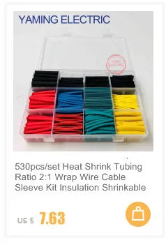 328Pcs Sleeving Wrap Wire Car Electrical Cable Tube kits