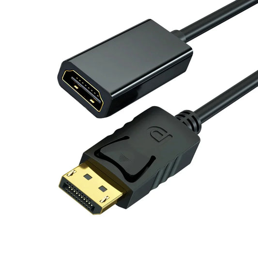 DP zu HDMI Adapter 2025 - DisplayPort zu HDMI Kabel - 1080P Konverter HP DELL Laptop PC Projektor