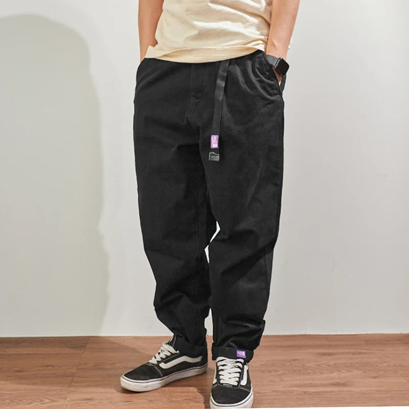Baggy Verjüngt Casual Hosen Baumwolle Herbst und Winter Gewicht Hosen Herren Arbeitskleidung
