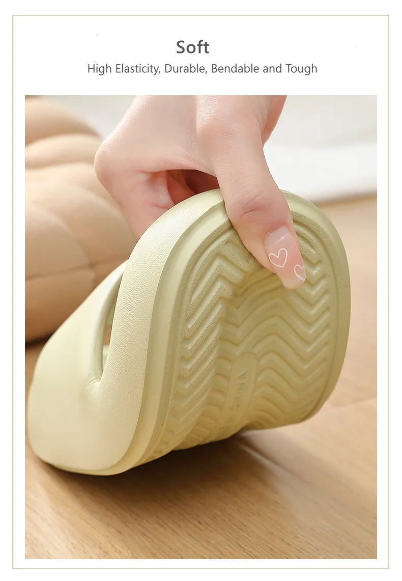 New Soft EVA Slippers Couples Home Slipper Outdoor Beach Summer Sandals Bath Men Flip Flops Non-Slip Women Thick Sole Shoes