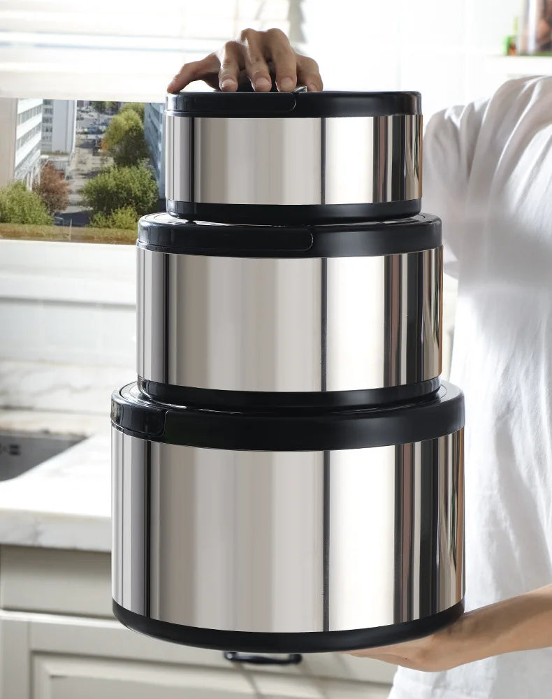 Large Capacity Commercial Portable Insulated Pot with Rice and Household Three Piece Set Insulated Bucket