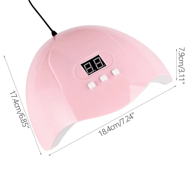 LULAA 54w Lampă UV pentru unghii cu gel Lampă de uscare Material profesional Uscător de unghii Lampă LED pentru accesorii de unghii Instrumente de manichiură