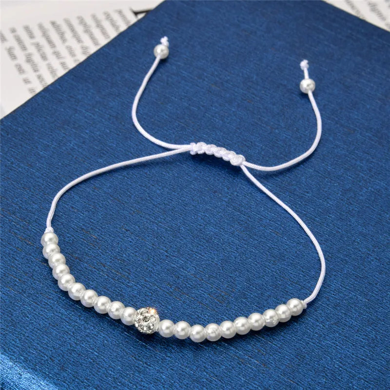 Luna Perlenarmband Set Verstellbar - 12 Stück, Seil