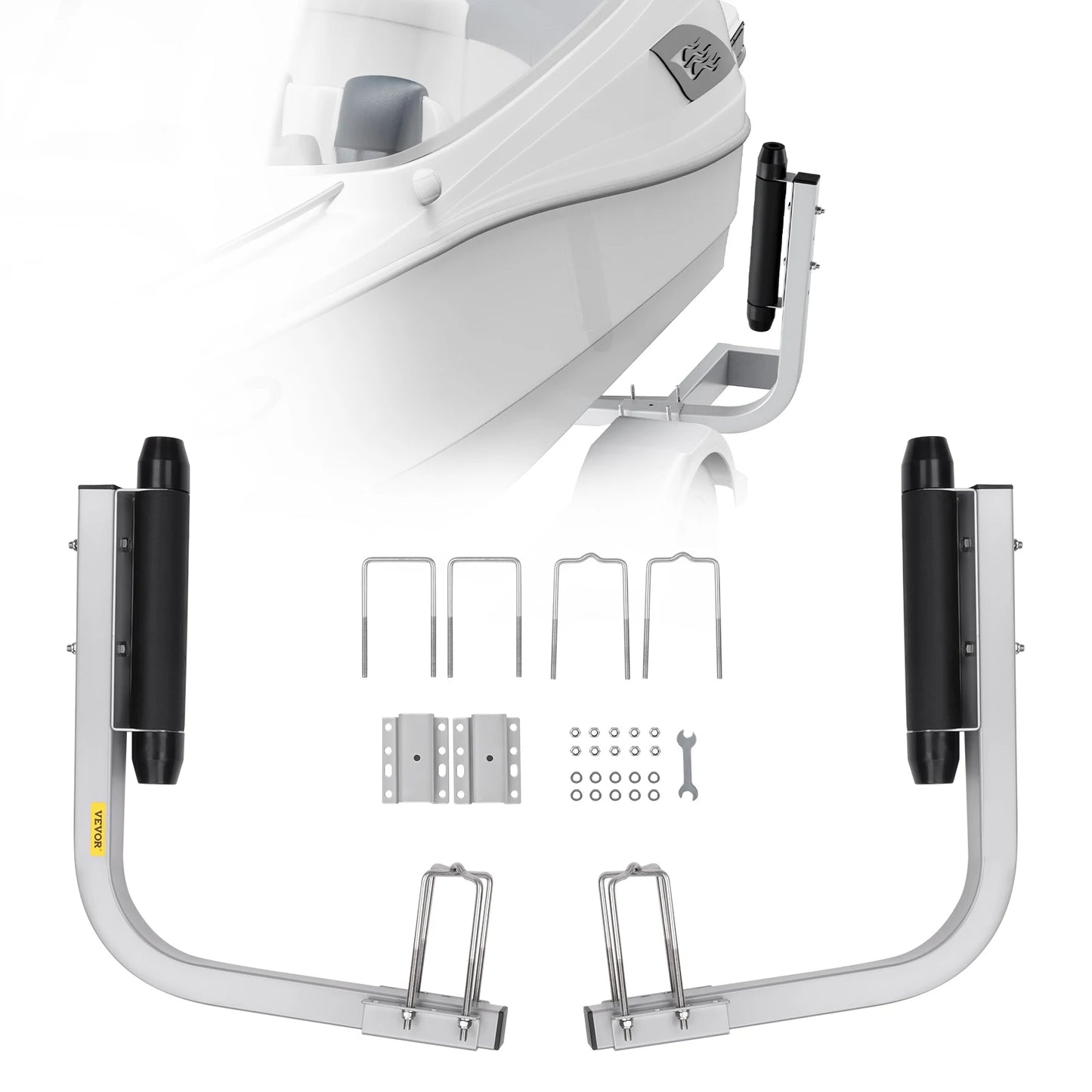 VEVOR Tije de ghidare pentru remorcă de barcă, pachet de 2 - Ghidaje reglabile pentru remorcă, fabricate din oțel galvanizat