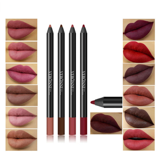 Lippenstift 2025: BIRAN 13 Color Matte Brown Lip Liner Waterproof Long Lasting - Moisturizing elegant Lip Pencil Women Natural Lipstick Makeup Lip Cosmetics Collection