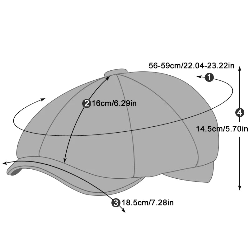 ZhejiangChoice Newsboy-Hut - Leinen Unisex Einheitsgröße