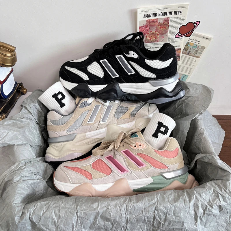 Women Sneakers 2023 Plus Size 41 42 Brand Design Women's Vulcanized Shoes Pink Girls Sports Shoes Fashion Chunky Sneakers Female