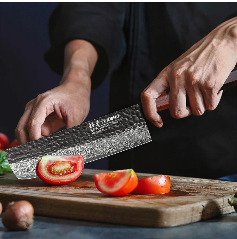 TURWHO 1-5PCS Kitchen Knives Set 67 Layers Damascus Steel VG10 Core Japanese Chef's Knife Kiritsuke Knife Kitchen Accessories