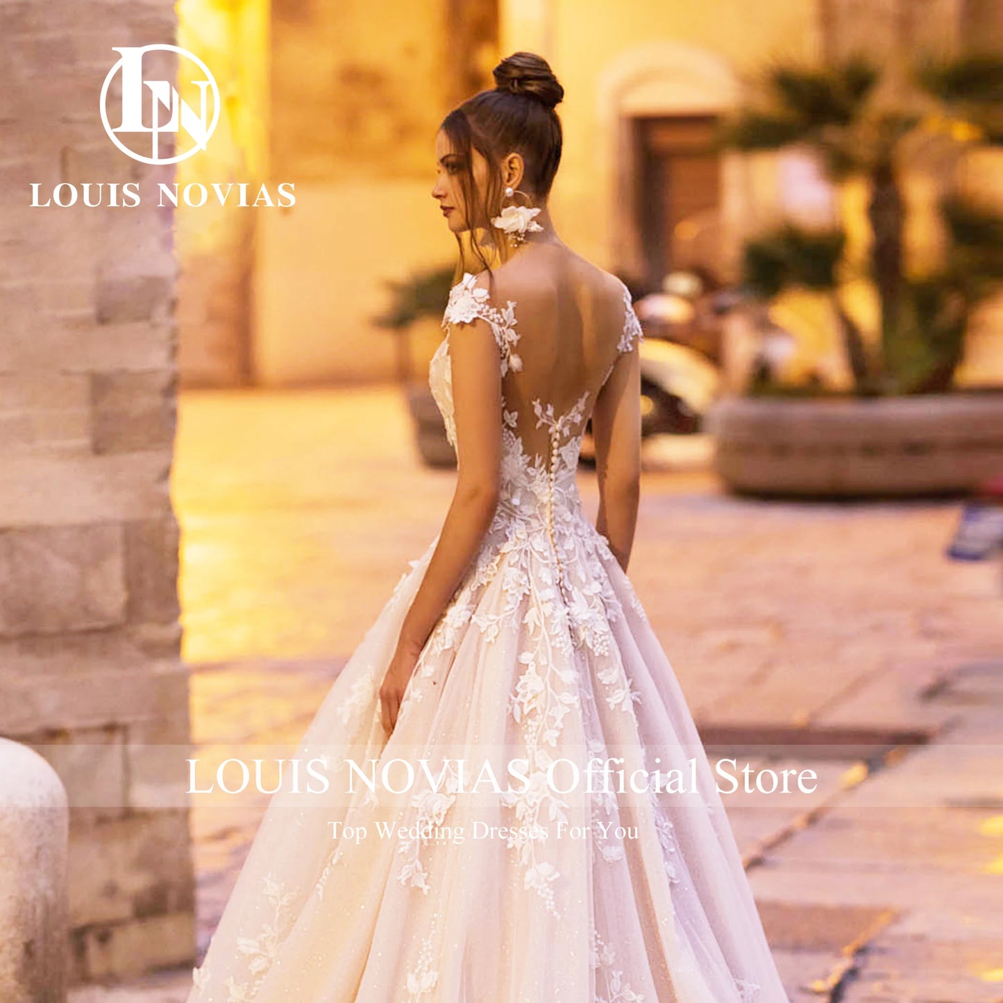 LOUIS NOVIAS Romantische Hochzeitskleider Für Frauen Off Shoulder Backless Appliques Sweetheart Hochzeitsgown Vestidos De Novia