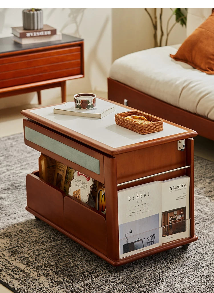 Cabinet Wood Coffee Table Lift Portable Walnut Design Living Room Side Table Folding Modern Luxury Mesa De Centro Sala Furniture