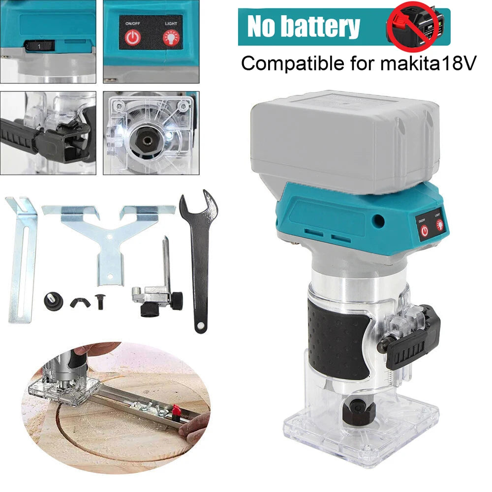 Holzfräse 2025: Brushless Electric-Trimmer Wood-Router - Makita 18V Collection