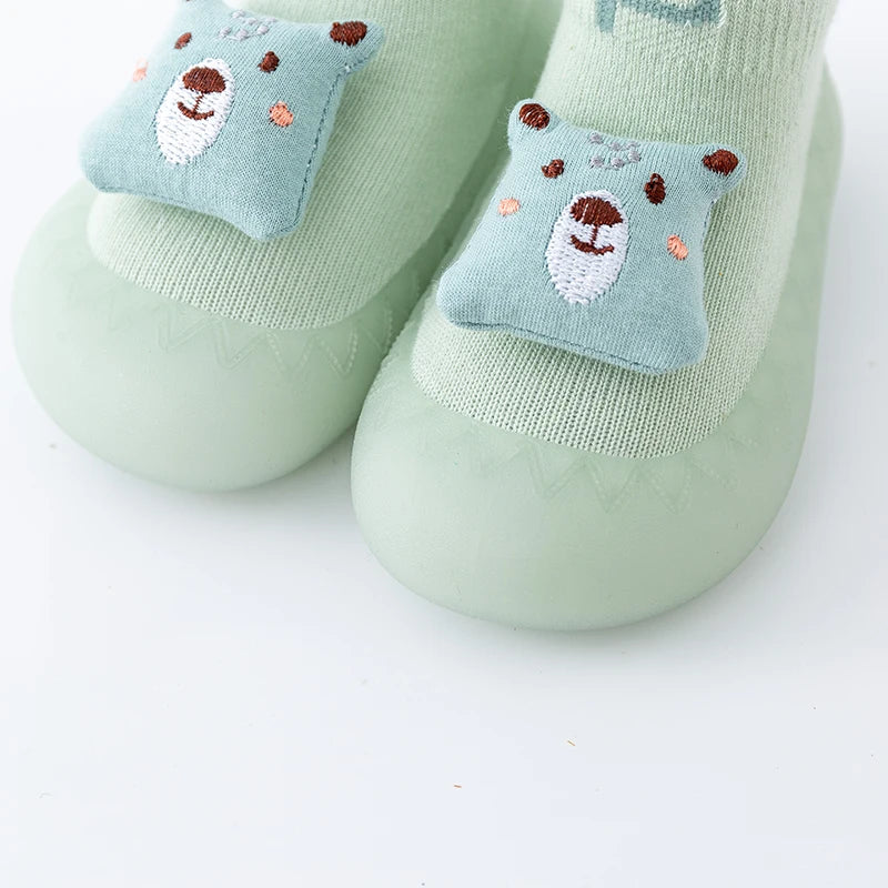 Frühling Herbst Baby Socken Schuhe 2025 - Jungen Mädchen Cartoon Puppen 0-3T - Weiche Sohle Slip-on Sneakers Rutschfest