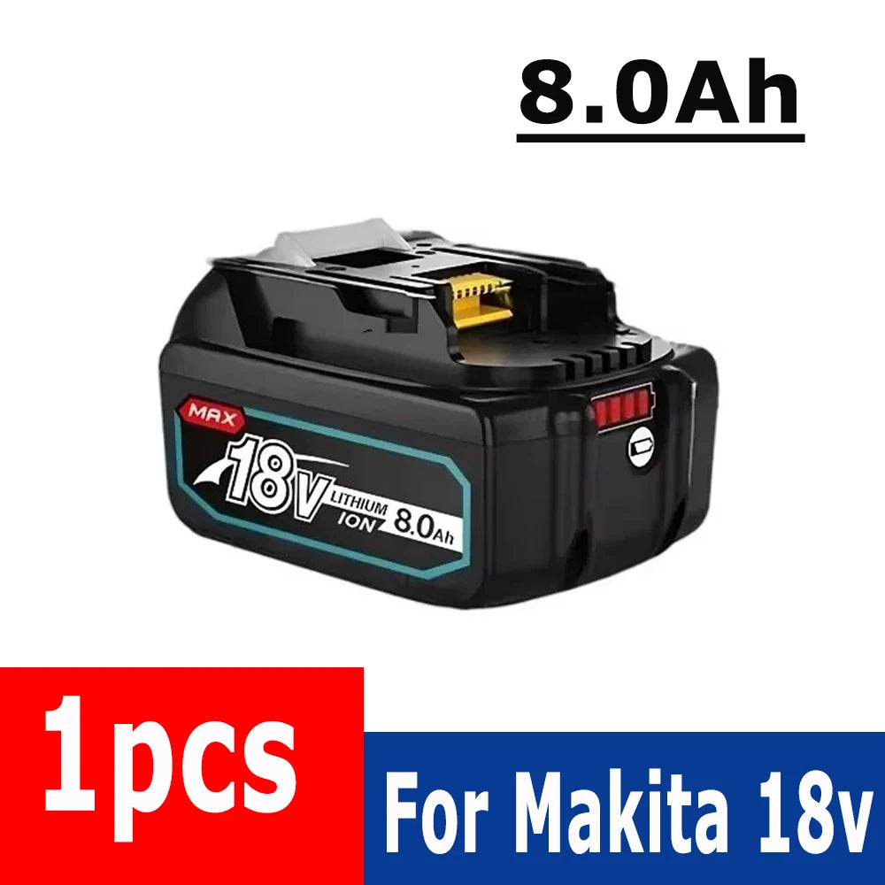 Makita 18V 8.0Ah Rechargeable Li-ion battery For Makita power tool 18 v Batteries BL1840 BL1850 BL1830 BL1860B LXT 400 + Charger