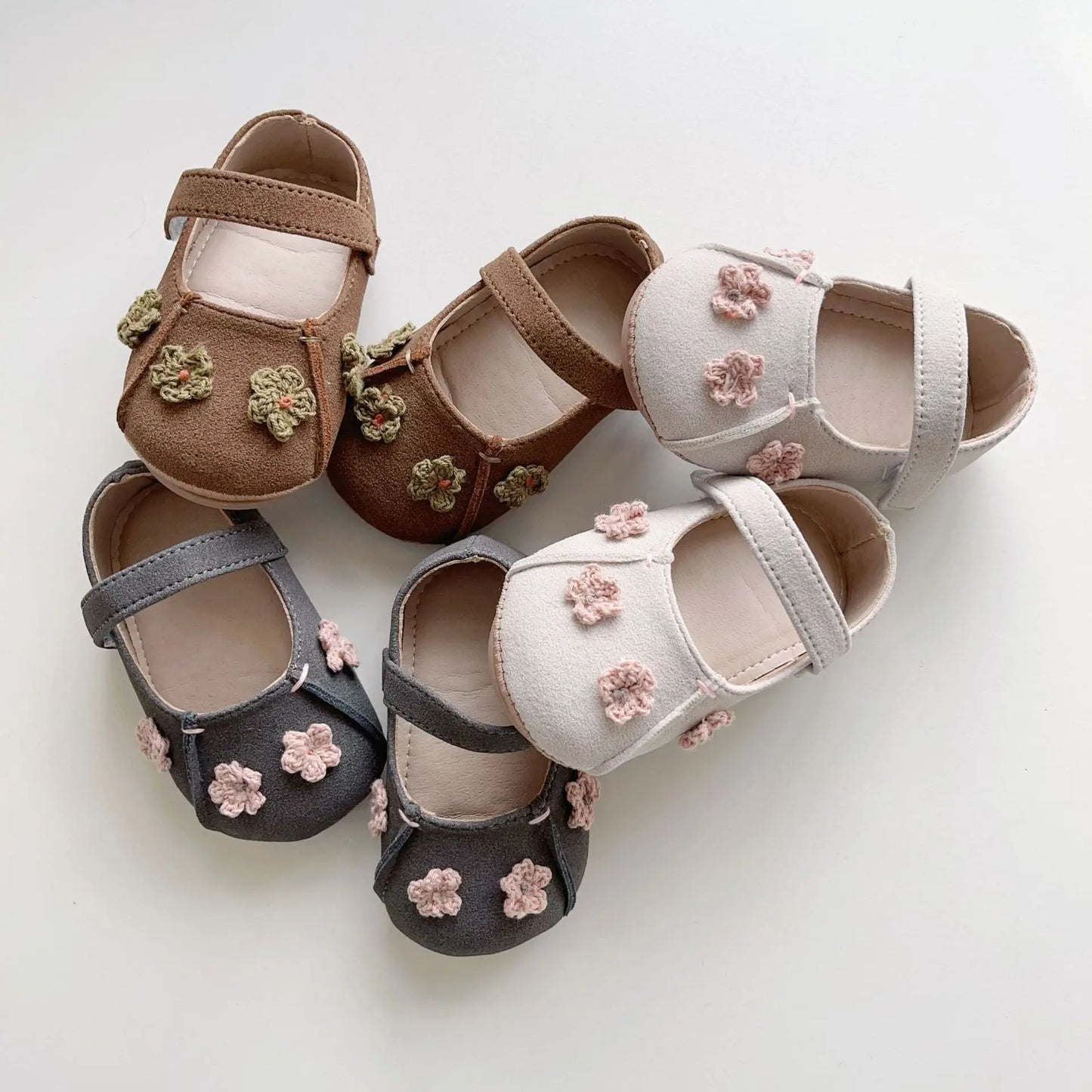 Mädchen Schuhe 2025 - Frühling Baby Prinzessin Koreanische Edition Blumen - Elastik Band Weiche Sohle Sneakers 1-3J