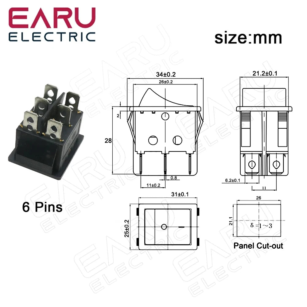1pc DIY Rocker Switch Power Switch Boat