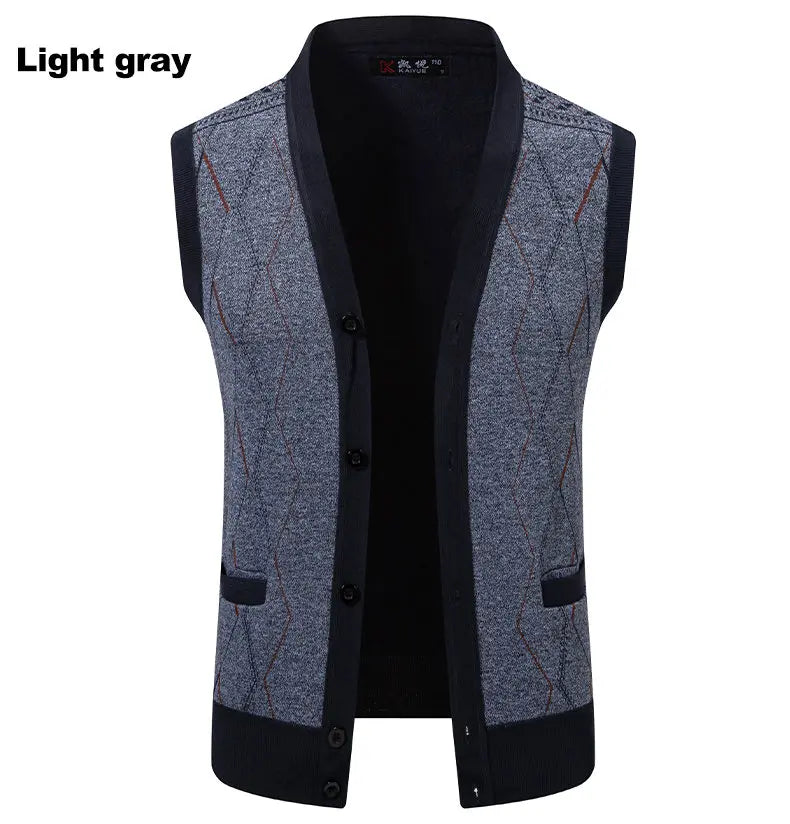 CN Strick Weste Slim Fit - Größe M Polyester Knopfverschluss