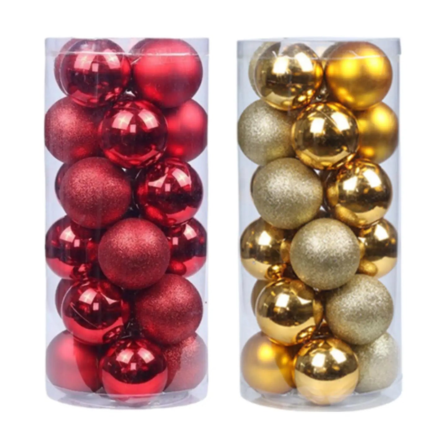 Choice Christbaumkugeln Mehrgrößen Set - 24 Stück, Größen 3/4 cm und 6/8 cm