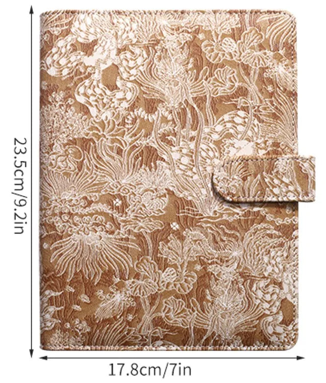 Notizbuch-Hülle A5 2025 - Vintage PU Leder DIY Binder Agenda Planner Schule