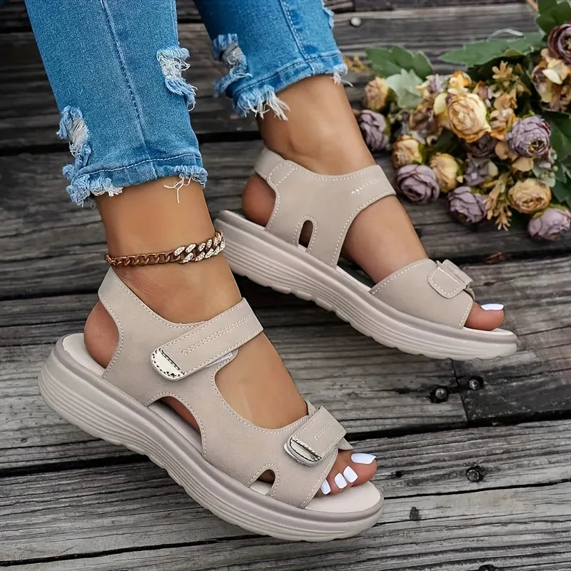 Sommer Keil Sandalen Für Frauen 2025 Neu Mode Rutschfest Strand Schuhe Frau Leicht Casual Platform Plus Size Sandalen Frauen