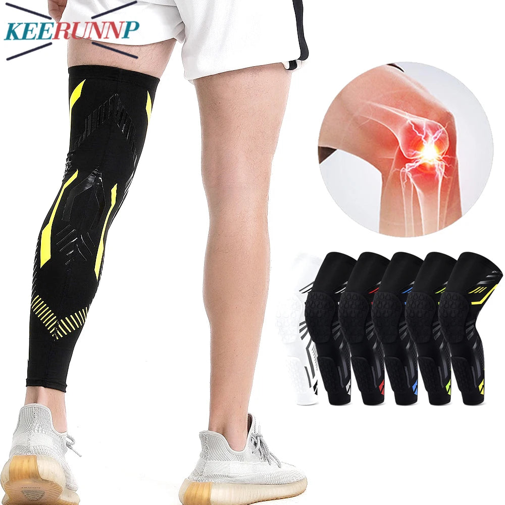 Kniebandage 2025: KEERUNNPC 1PCS Knee Compression Sleeve Basketball Volleyball Football - Adult Knee Brace Support Breathable Leg Sleeve Sports Collection