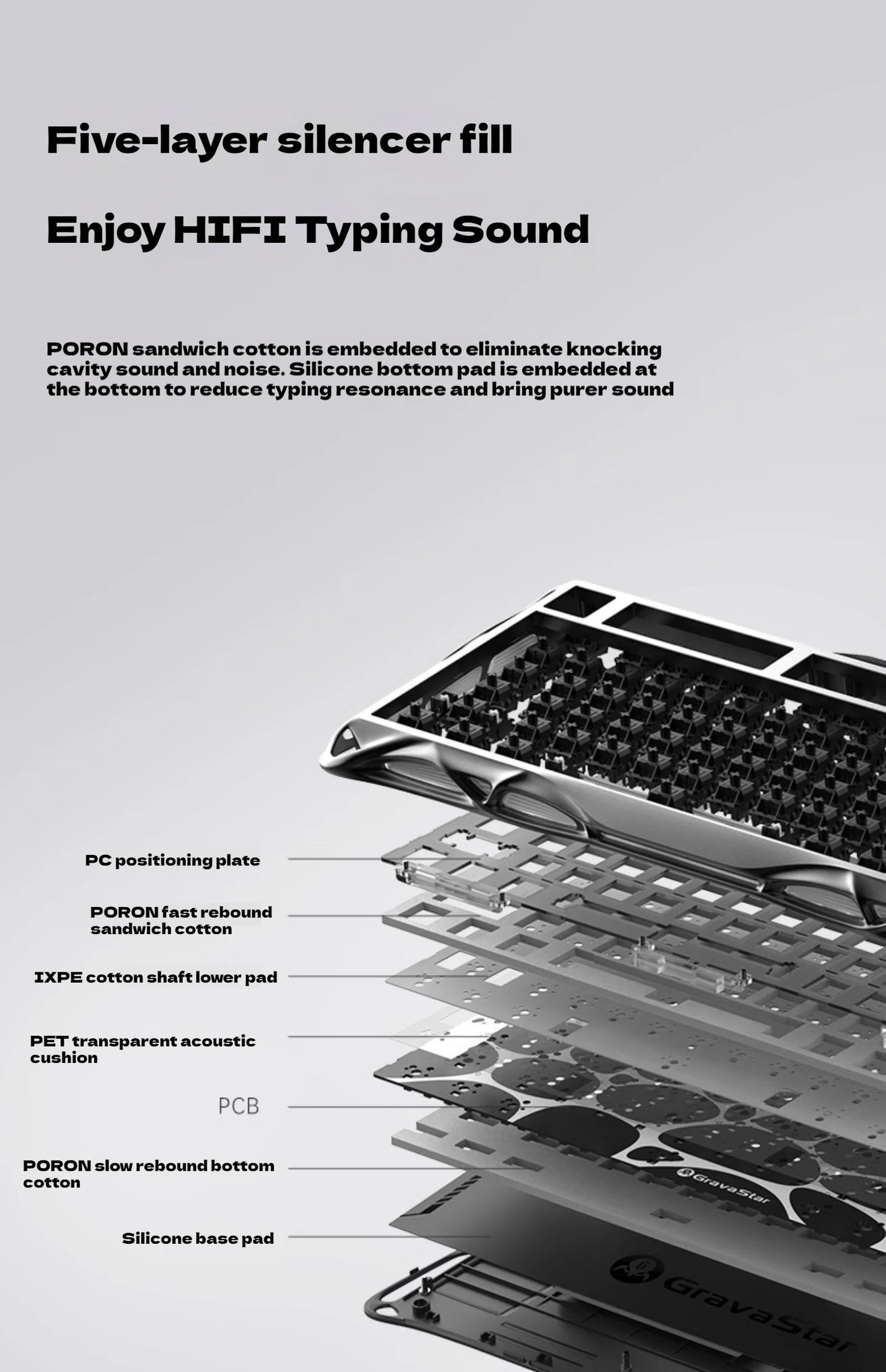 Gravastar 75k1 Mechanische Tastatur - RGB, BT, Alu, 2.4G