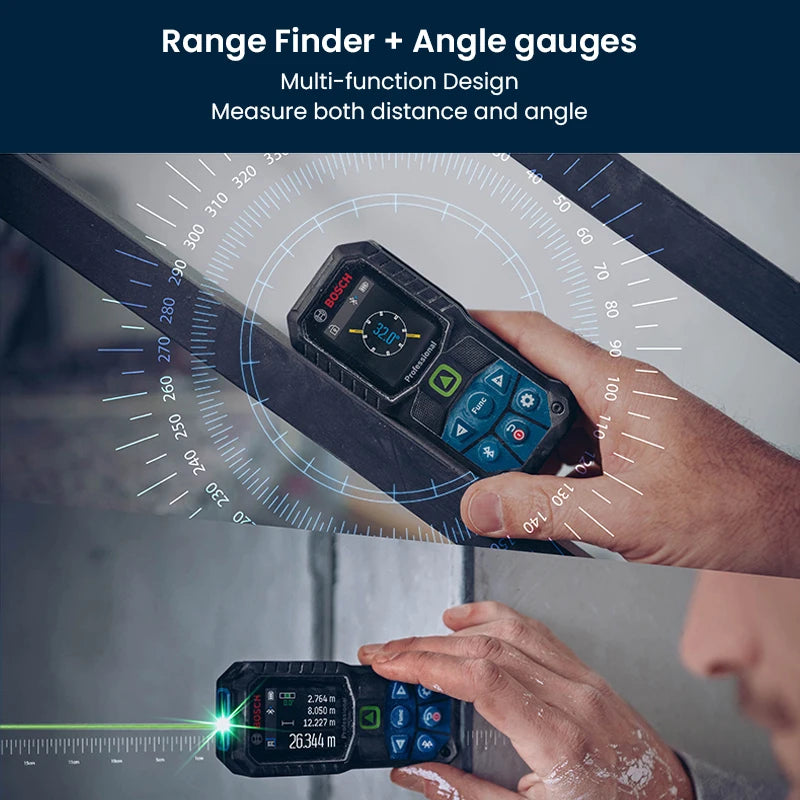Bosch GLM 50-27 CG Professional Laser Entfernungsmesser 2025 - 50M Elektronisch Messwerkzeuge - Bluetooth App Fernsteuerung Farbiges Display