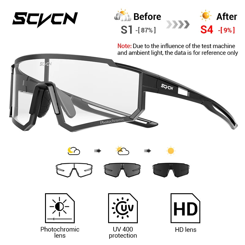SCVCN S1412 Photochrome Sonnenbrille - 145mm/55mm PC
