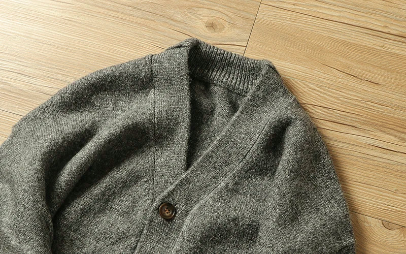 American Vintage Herren Cardigan Warm - Stark, M/L, V-Auss.