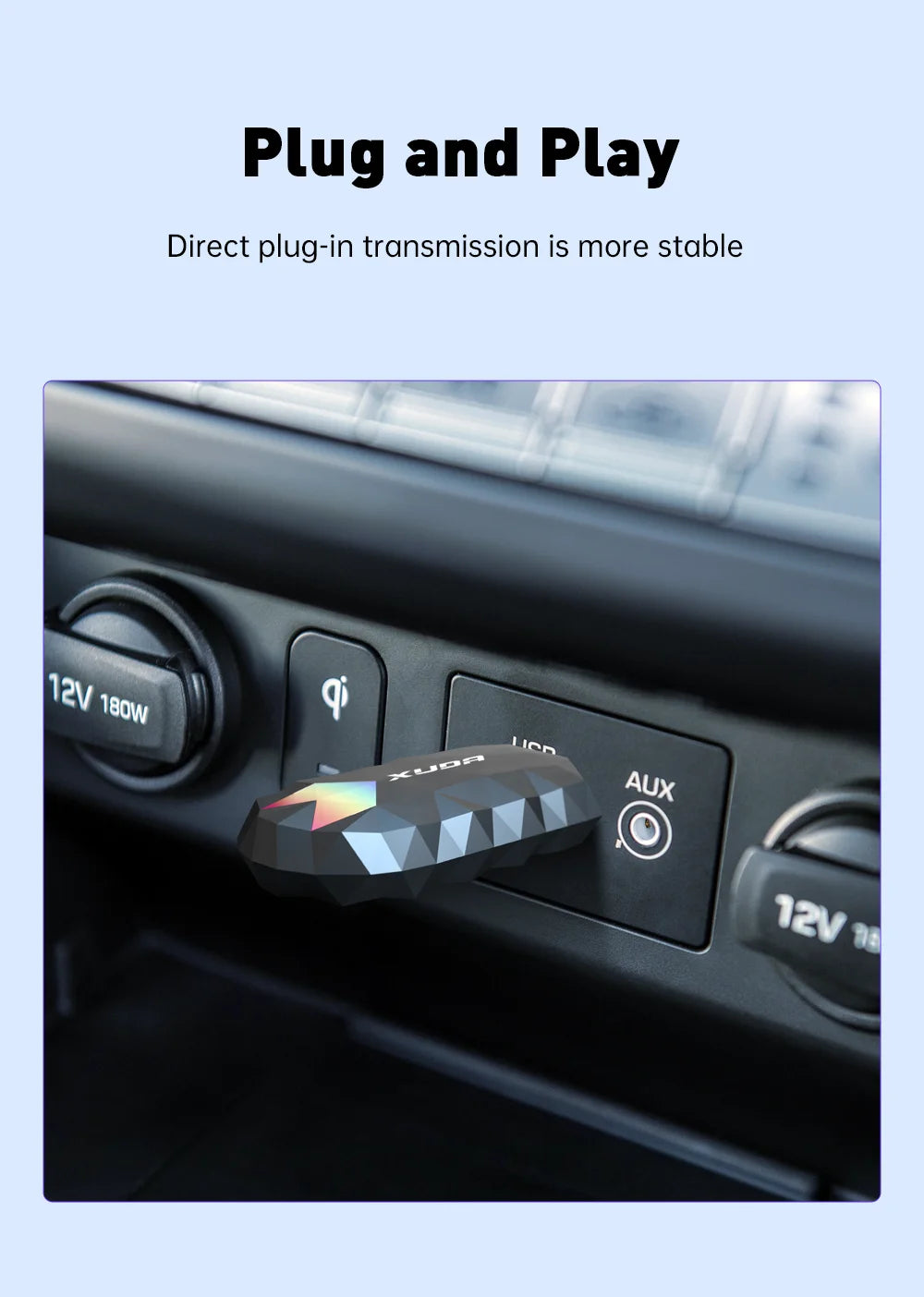 XUDA 2 în 1 Wireless CarPlay AI Mini Box 2025 - Android Auto Box Plug Play - Conexiune automată compatibilă cu 99% dintre radiourile auto pentru mașini