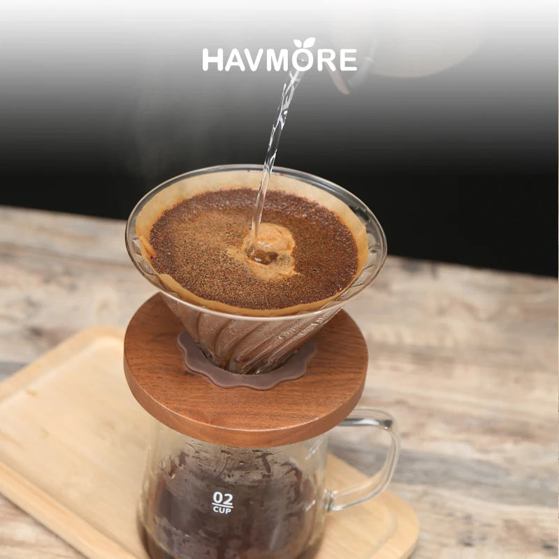 Glass Pour Over Coffee Server with Dot Scale Brewed Coffee Sharing PotHeat Resistant Hand Made Drip Coffee Pot 300ml/500ml